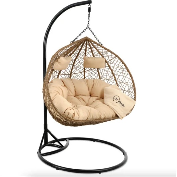 Підвісне крісло-кокон Di Volio Foggio двомісне коричневе