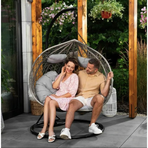 Підвісне крісло-кокон Di Volio Foggio двомісне сіре