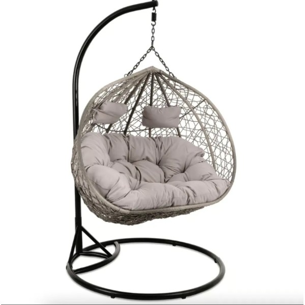 Підвісне крісло-кокон Di Volio Foggio двомісне сіре