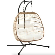 Підвісне крісло-кокон Di Volio Rona двомісне бежеве
