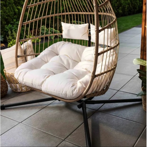 Підвісне крісло-кокон Di Volio Rona двомісне бежеве