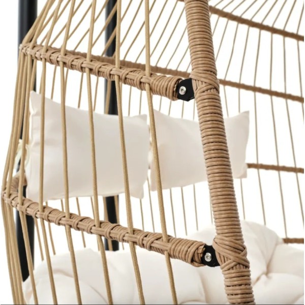 Підвісне крісло-кокон Di Volio Rona двомісне бежеве