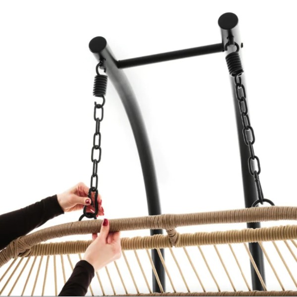 Підвісне крісло-кокон Di Volio Rona двомісне бежеве