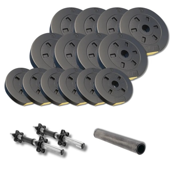 Набір композитних дисків Besport PowerPro 29 кг + 2 грифа + перехідник