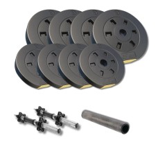 Набір композитних дисків Besport PowerPro 32 кг + 2 грифа + перехідник