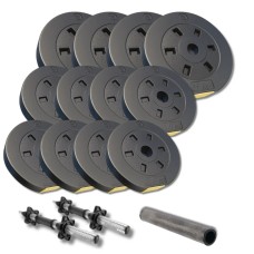 Набір композитних дисків Besport PowerPro 42 кг + 2 грифа + перехідник