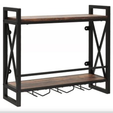 Настінний винний стелаж Costway Lagom у стилі Loft