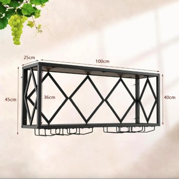 Настінна винна стійка Costway Asti у стилі Loft