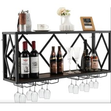 Настінна винна стійка Costway Asti у стилі Loft