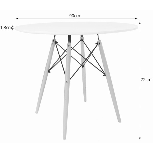 Стіл Leobert Todi 90см білий
