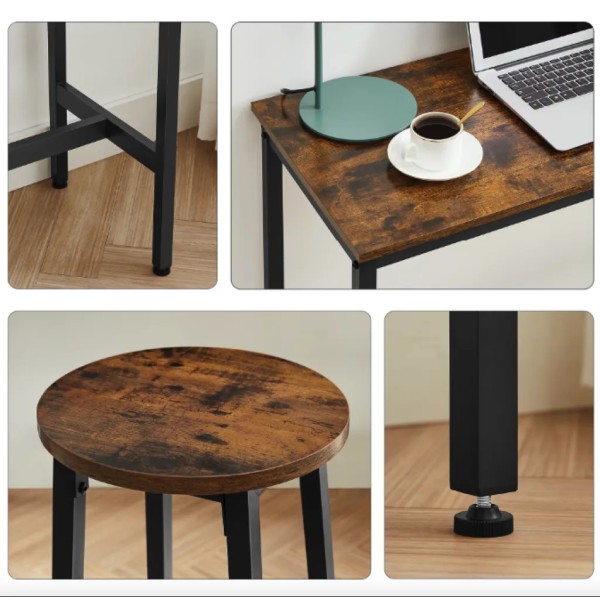 Барний стіл та 2 барні стільці Leobert Kidol в стилі Loft