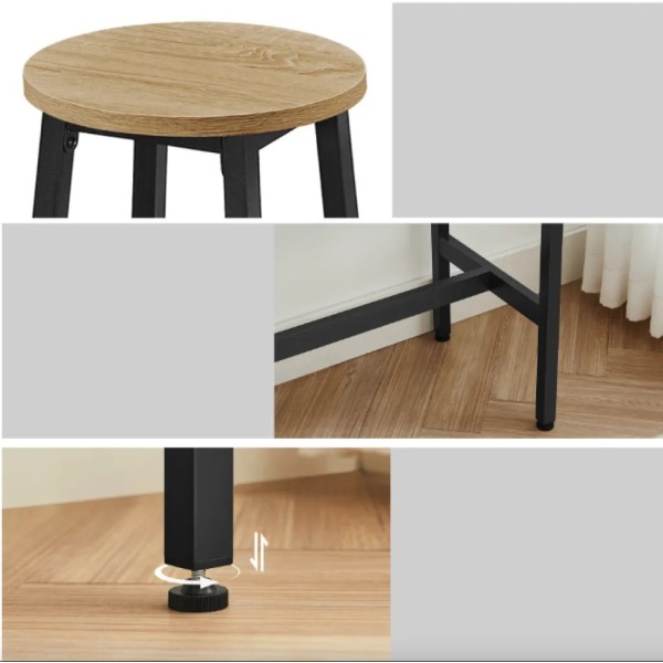 Барний стіл та 2 барні стільці Leobert Kidol в стилі Loft натуральний