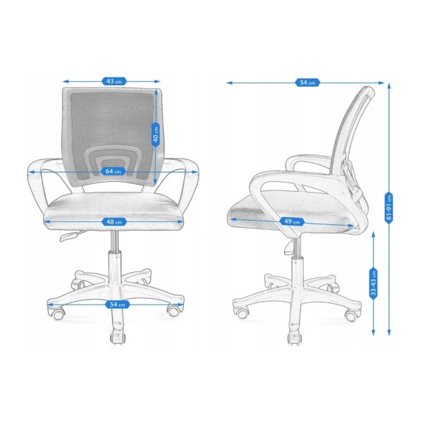 Офісне крісло Smart Jumi сіре