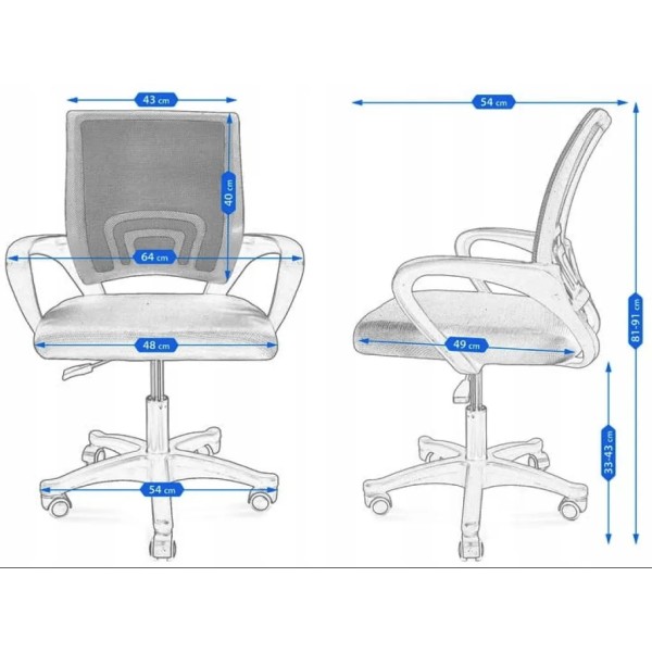Офісне крісло Smart Jumi помаранчеве