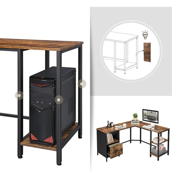 Письмовий комп'ютерний стіл Leobert Oxford кутовий в стилі Loft