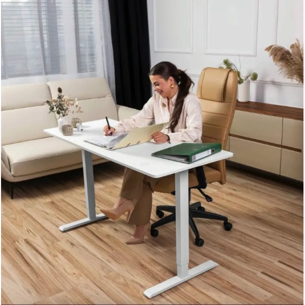 Комп'ютерний стіл з регульованою висотою Di Volio Amone білий