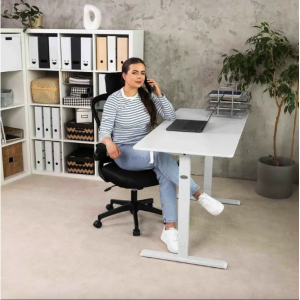 Комп'ютерний стіл з регульованою висотою Di Volio Amone білий