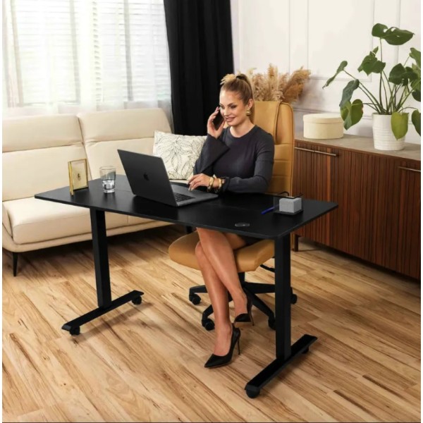 Комп'ютерний стіл з регульованою висотою Di Volio Amone чорний