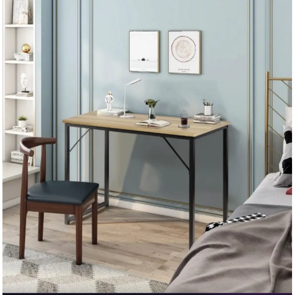 Письмовий стіл Costway Homart із сталевим каркасом натуральний