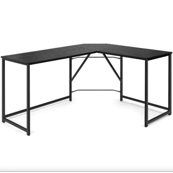 Комп'ютерний стіл Costway Rubin L-подібний в стилі Loft чорний