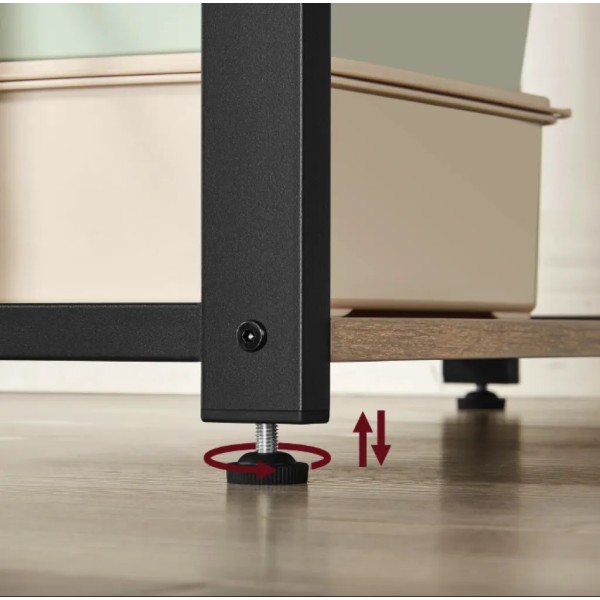 Комп'ютерний стіл Leobert Devoko з боковими полицями у стилі Loft натуральний