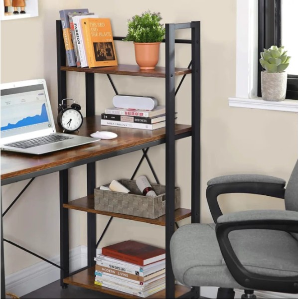 Комп'ютерний стіл Leobert Devoko з боковими полицями у стилі Loft