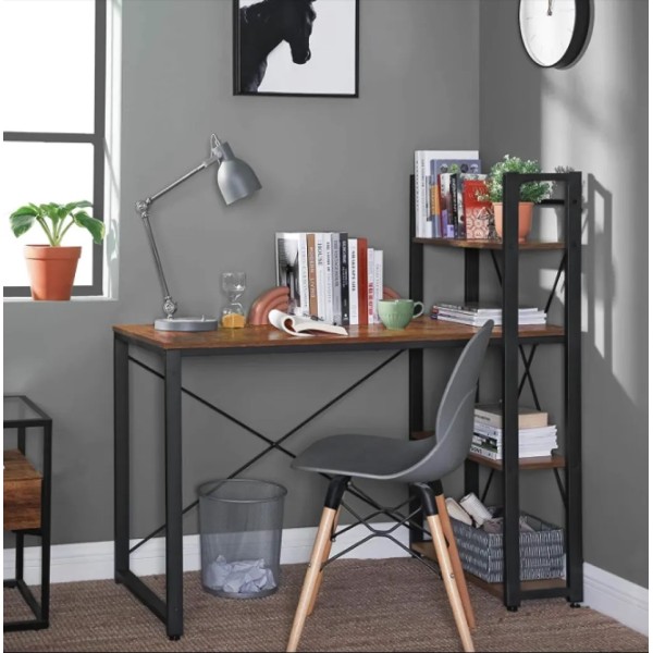 Комп'ютерний стіл Leobert Devoko з боковими полицями у стилі Loft