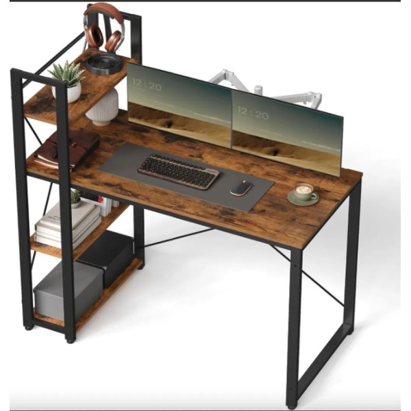 Комп'ютерний стіл Leobert Devoko з боковими полицями у стилі Loft