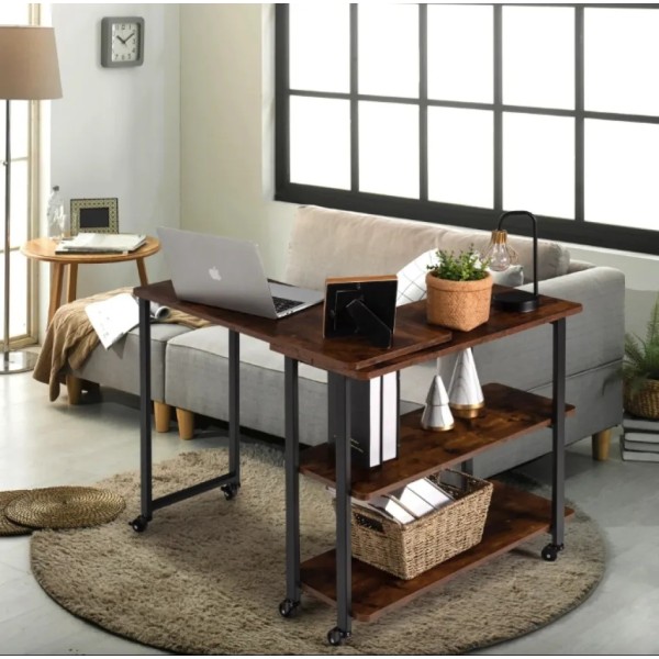 Стіл L-подібний Costway King обертовий в стилі Loft