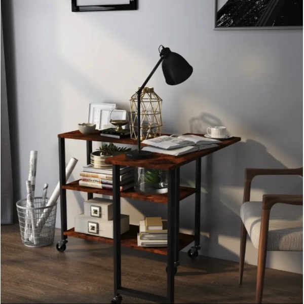 Стіл L-подібний Costway King обертовий в стилі Loft