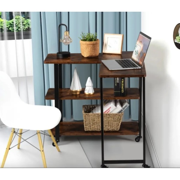 Стіл L-подібний Costway King обертовий в стилі Loft