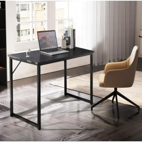 Письмовий стіл Costway Homart із сталевим каркасом чорний