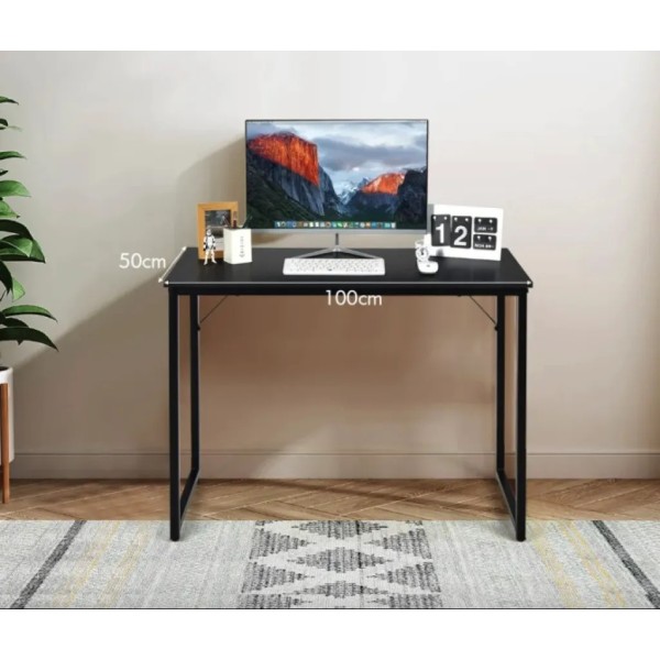 Письмовий стіл Costway Homart із сталевим каркасом чорний