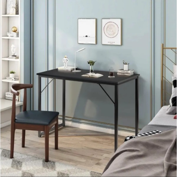 Письмовий стіл Costway Homart із сталевим каркасом чорний