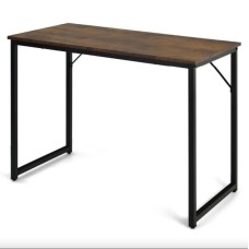 Письмовий стіл Costway Homart із сталевим каркасом коричневий