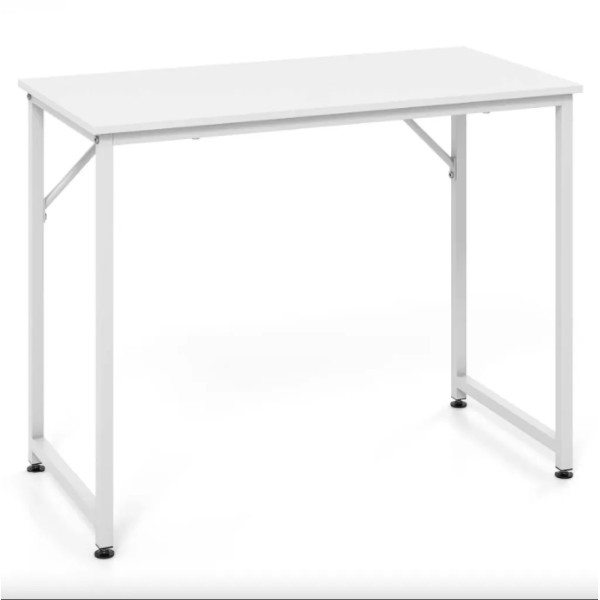 Комп'ютерний стіл Costway Helena із металевим каркасом білий