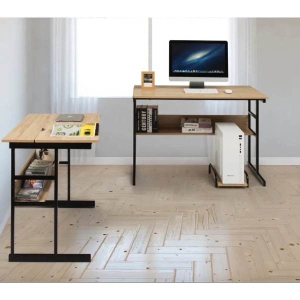 Комп'ютерний стіл Costway Fulton з регульованою панеллю в стилі Loft