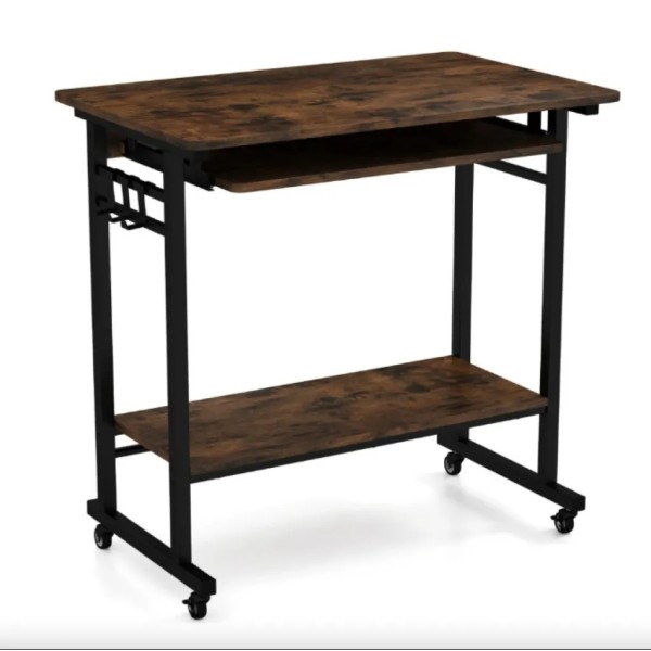 Комп'ютерний стіл Costway Otto з висувною підставкою для клавіатури