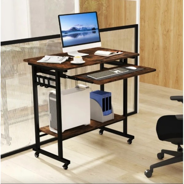 Комп'ютерний стіл Costway Otto з висувною підставкою для клавіатури