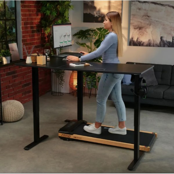 Комп'ютерний кутовий стіл Di Volio Montaro з регульованою висотою чорний