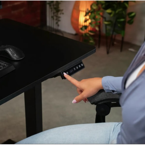 Комп'ютерний кутовий стіл Di Volio Montaro з регульованою висотою чорний