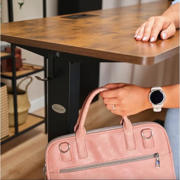 Комп'ютерний кутовий стіл Di Volio Montaro з регульованою висотою коричневий