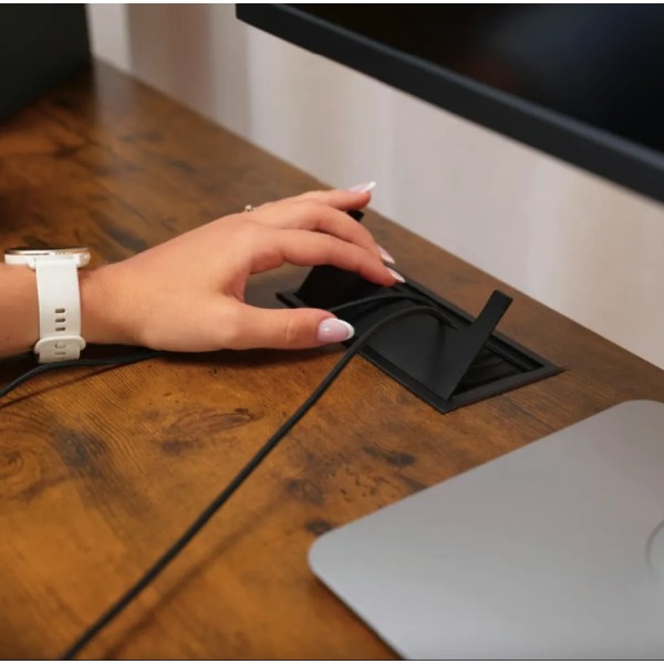 Комп'ютерний кутовий стіл Di Volio Montaro з регульованою висотою коричневий