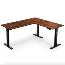 Комп'ютерний кутовий стіл Di Volio Montaro з регульованою висотою коричневий