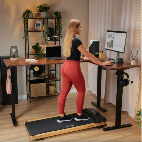 Комп'ютерний кутовий стіл Di Volio Trani з регульованою висотою коричневий