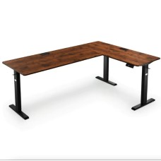 Комп'ютерний кутовий стіл Di Volio Trani з регульованою висотою коричневий