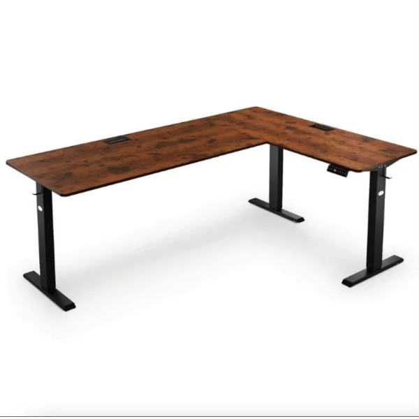 Комп'ютерний кутовий стіл Di Volio Trani з регульованою висотою коричневий