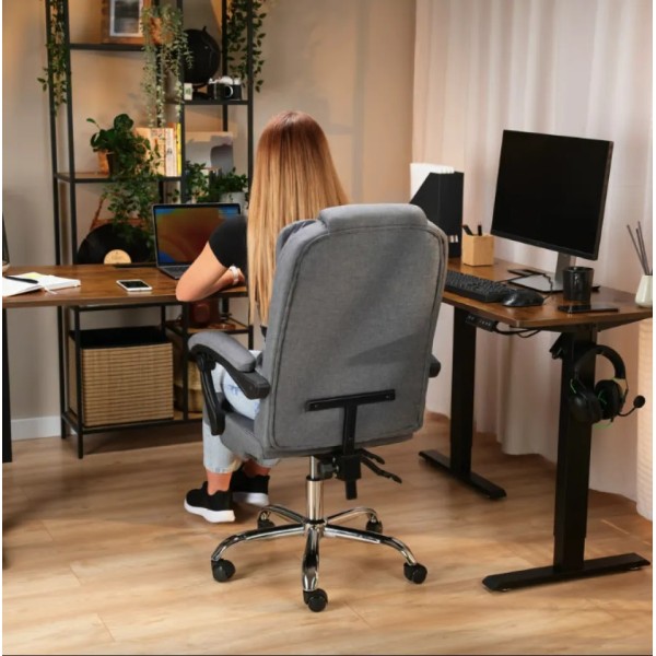 Комп'ютерний кутовий стіл Di Volio Trani з регульованою висотою коричневий