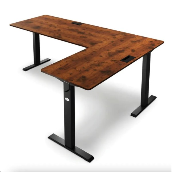 Комп'ютерний кутовий стіл Di Volio Trani з регульованою висотою коричневий