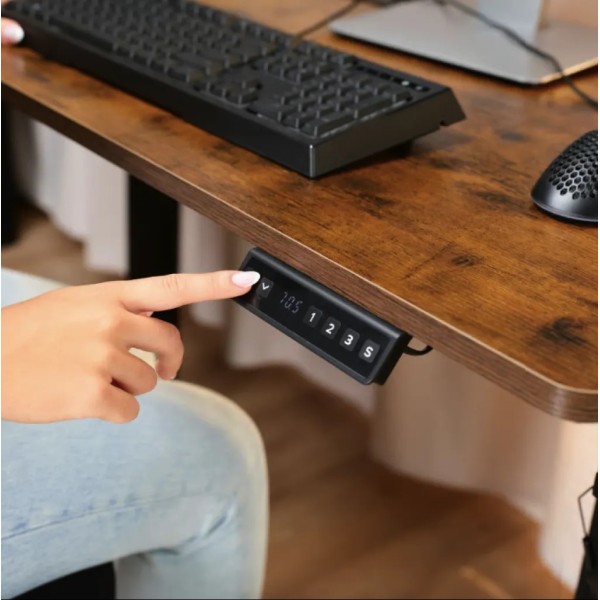 Комп'ютерний кутовий стіл Di Volio Trani з регульованою висотою коричневий